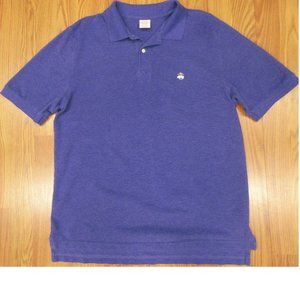 BROOKS BROTHERS REGULAR FIT POLO SHIRT 100% COTTON PIQUE KNIT PURPLE LARGE, L